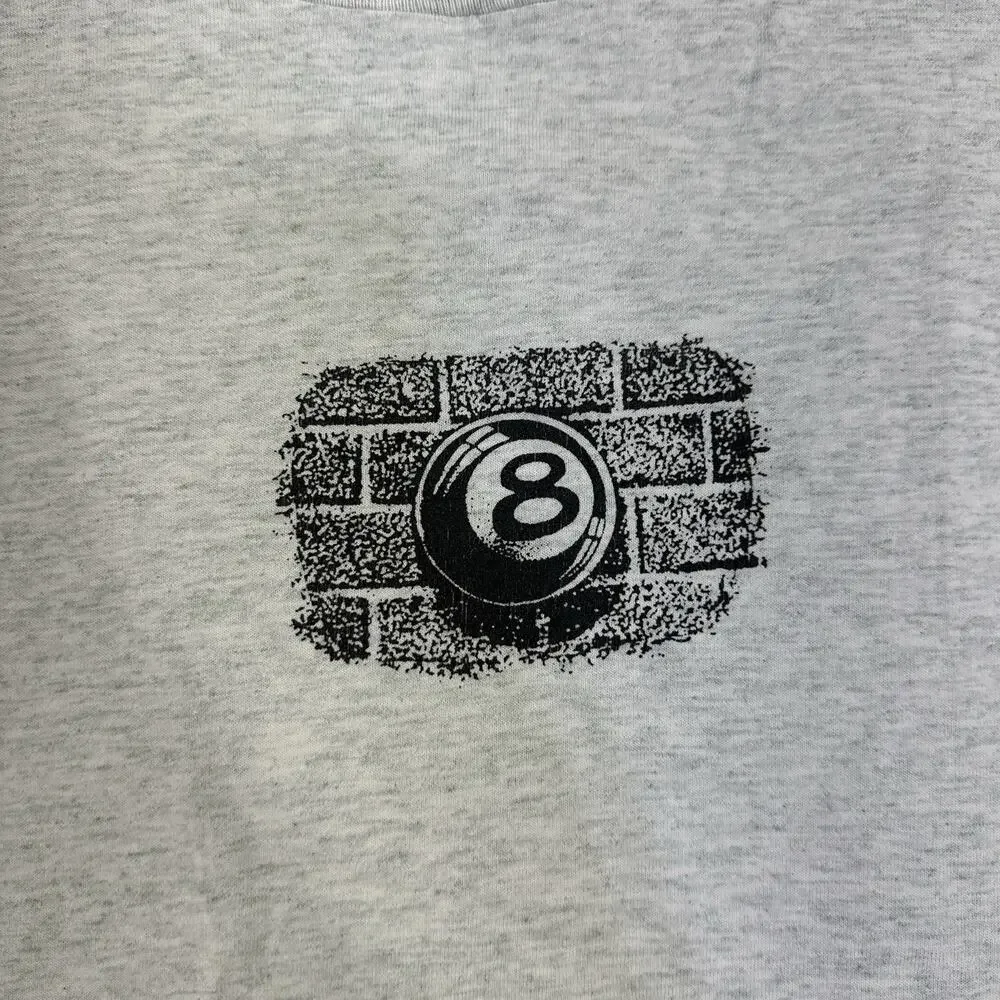 Vintage Jester Clown Gray T-Shirt The Jokers Wild 8 Ball Men’s Size Large